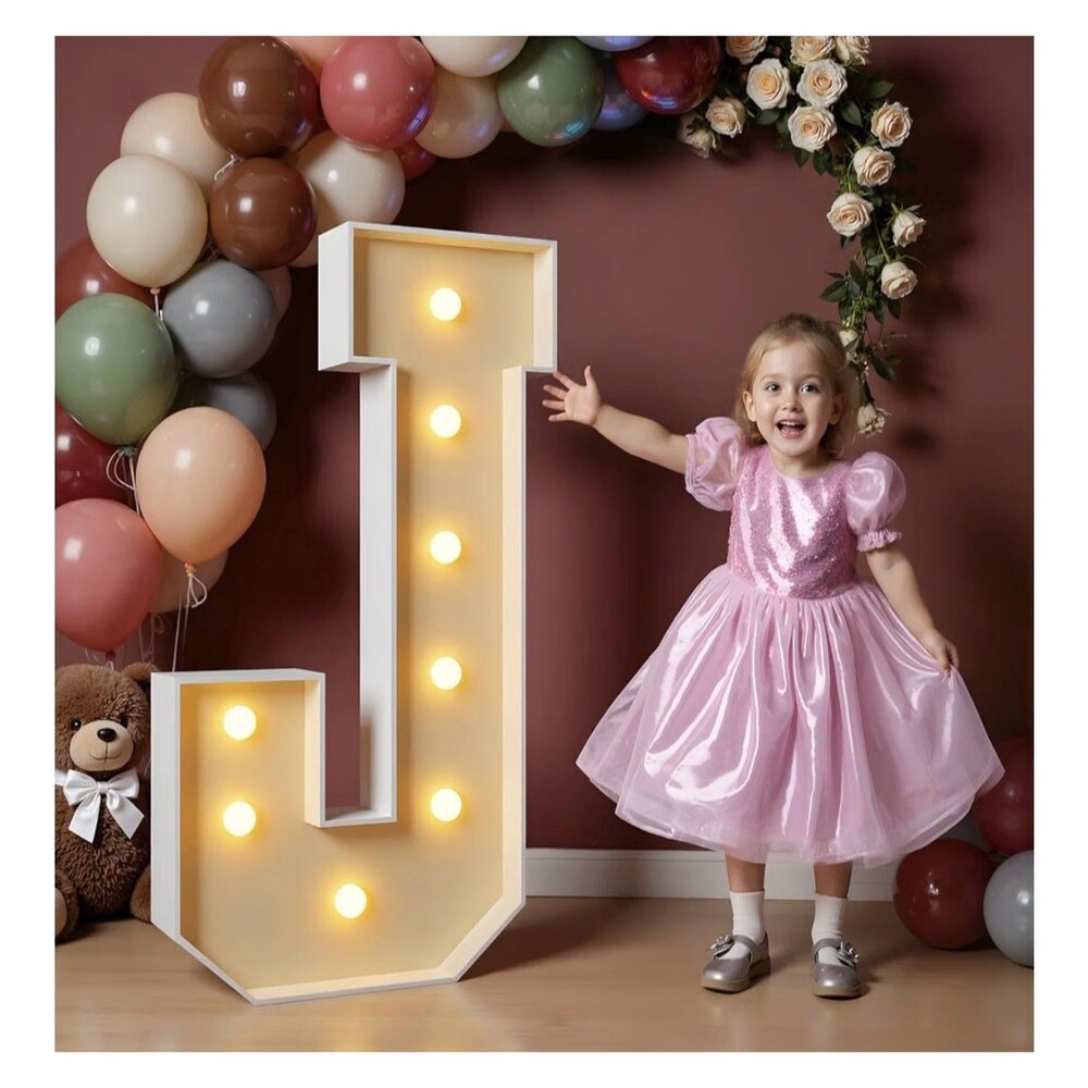 imprsv 3ft  Light Up Letters for Birthday Party & Wedding Decor - Letter J